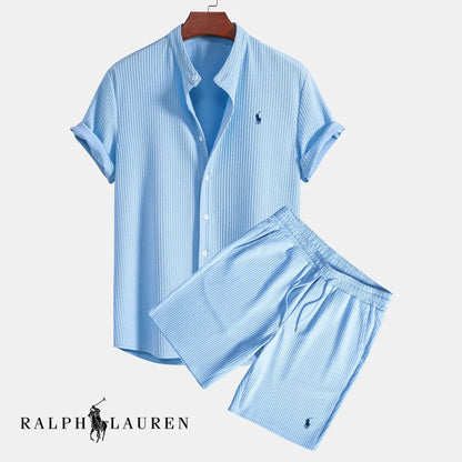 Premium Men's Breathable Co-Ord Shirt & Shorts Set