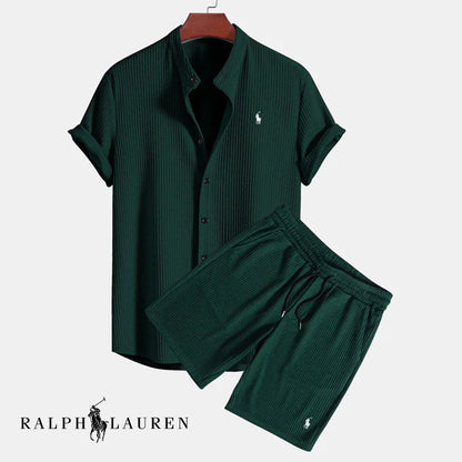 Premium Men's Breathable Co-Ord Shirt & Shorts Set